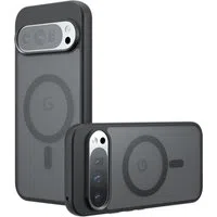 Custodia MagSafe per Google Pixel 9 / 9 Pro, Techsuit, PureFrost, Nero Satinato — 3