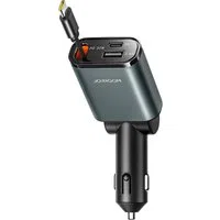 Caricabatterie Auto Con Cavo USB-C Joyroom JR-CCL07, 30W, 3A, 1 x USB-A - 1 x USB-C, Grigio — 2