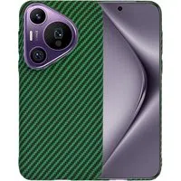 Custodia per Huawei Pura 70 Pro, Techsuit, Carbonite FiberShell, Verde — 3