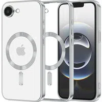 Custodia MagSafe per Apple iPhone 17e / 16e, Techsuit, Luxury Crystal, Argento