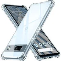 Custodia per Google Pixel 7a, Techsuit, Shockproof Clear, Trasparente — 3