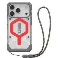 Custodia MagSafe per Apple iPhone 17 Pro, Urban Armor Gear, Pathfinder Clear con Lanyard, Rossa — 3