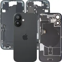 Cover Batteria Apple iPhone 16, Con Scocca Centrale, Parti Complete, Nero, Swap Premium — 3