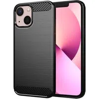 Custodia per Apple iPhone 13 mini, Techsuit, Carbonio, Nera — 3