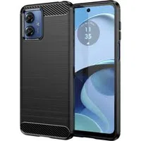 Custodia per Motorola Moto G14, Techsuit, Carbonio, Nera — 3
