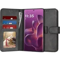 Custodia per Motorola Edge 60 Pro, Techsuit, Diary Book, Nera — 3