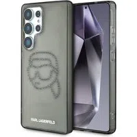 Custodia per Samsung Galaxy S25 Ultra S938, Karl Lagerfeld, IML Rhinestones Karl's Head, Nera — 3