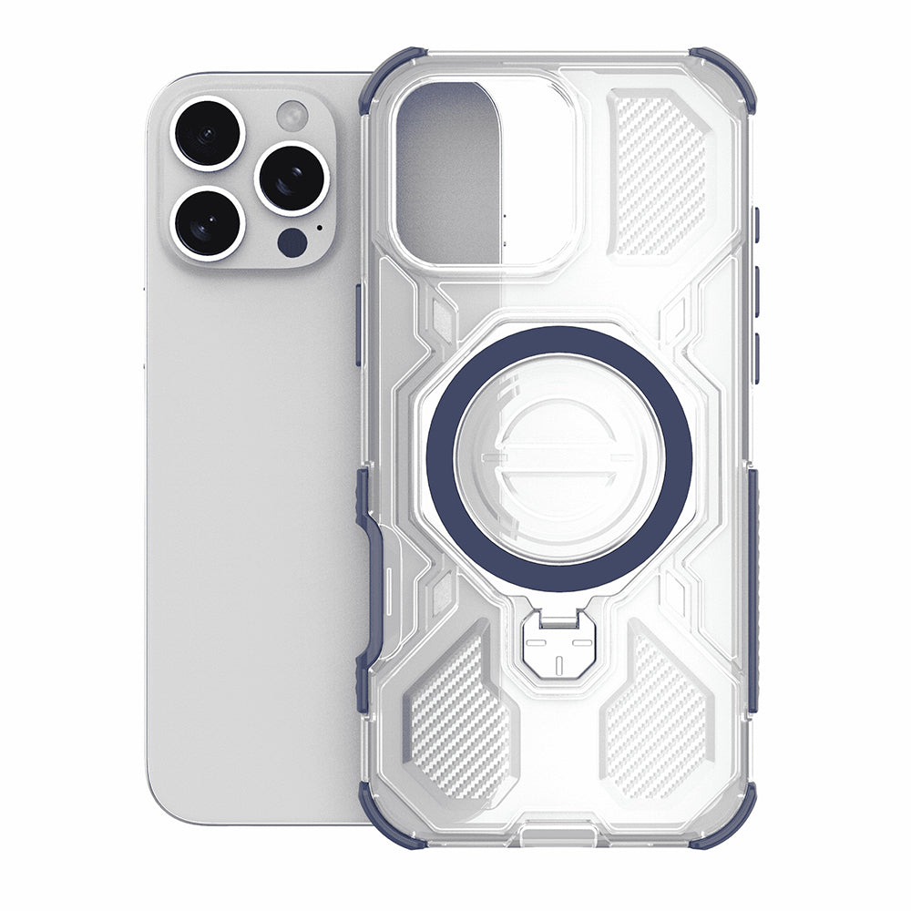Custodia per Xiaomi Redmi 15C 5G / 15C 4G, Techsuit, Carbon Shield Pro, Blu