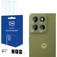 Pellicola protettiva per fotocamera posteriore 3MK Protection per Motorola Moto G15 / G15 Power, Vetro Flessibile, Set da 4 pezzi, Trasparente — 3