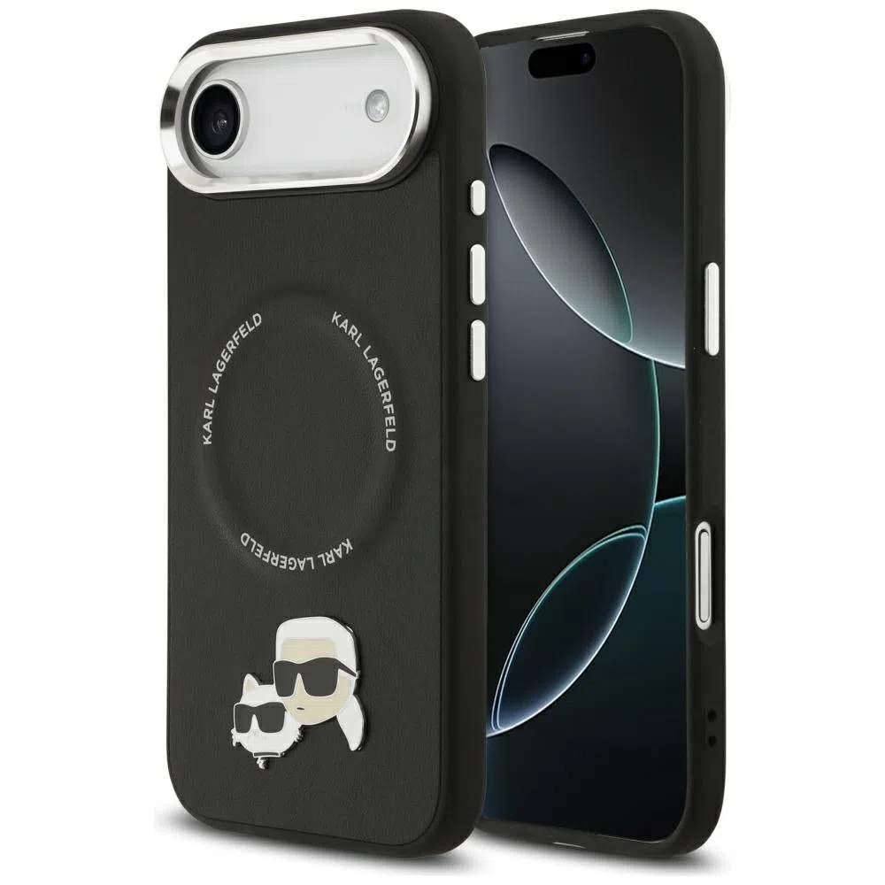 Custodia MagSafe per Apple iPhone 17 Air, Karl Lagerfeld, Karl & Choupette Pins, Nera — 2