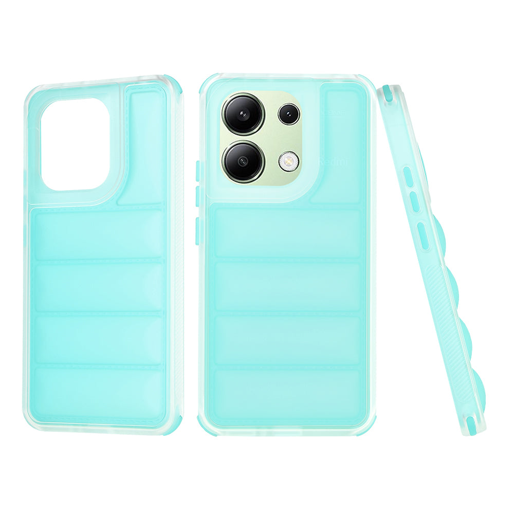 Custodia per Xiaomi Redmi Note 13 4G, Techsuit, Wave Shield, Turchese