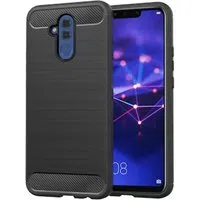 Custodia per Huawei Mate 20 Lite, Techsuit, Carbonio, Nera — 3