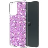 Custodia per Motorola Moto G14, Techsuit, Sparkly Glitter, Magenta — 3