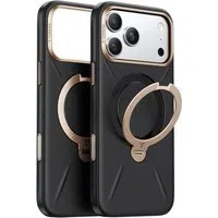 Custodia MagSafe per Apple iPhone 17 Pro, Torras, QPRO Leather, Nera — 3