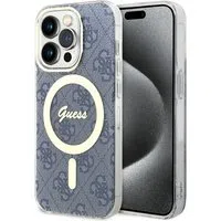 Custodia MagSafe per Apple iPhone 15 Pro Max, Guess, IML 4G, Blu — 3