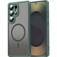 Custodia MagSafe per Samsung Galaxy S25 Ultra S938, Techsuit, HaloFrost II, Verde — 3