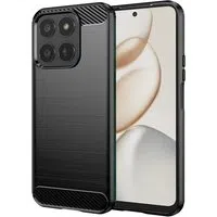 Custodia per Honor 400 Smart 4G / X7d 4G / 400 Smart 5G, Techsuit, Carbonio, Nera — 3