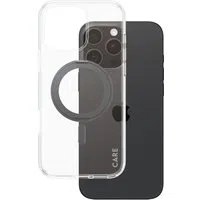 Custodia MagSafe per Apple iPhone 16 Pro Max, PanzerGlass, con Supporto Kickstand, Trasparente Nera — 3