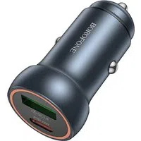 Caricabatterie Auto Borofone BZ32A Fresh, 30W, 3A, 1 x USB-A - 1 x USB-C, Grigio — 3