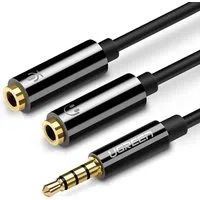 Adattatore Audio 3.5mm - 2 x 3.5mm UGREEN AV141, 0.2m, Nero — 3