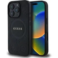 Custodia MagSafe per Apple iPhone 16 Pro, Guess, Saffiano Peony Classic Logo, Nera — 3