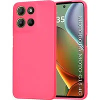 Custodia per Motorola Moto G15 / G15 Power, Techsuit, SoftFlex, Rosa Scuro — 3