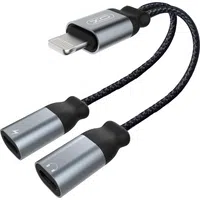 Adattatore Audio Lightning - 2 x Lightning XO Design NB-R160A, Grigio — 3