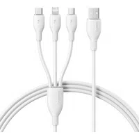 Cavo di ricarica USB-A - Lightning / microUSB / USB-C Baseus Ultra Fast 3in1, 18W, 1,3m, Bianco P10376303211-00 — 3