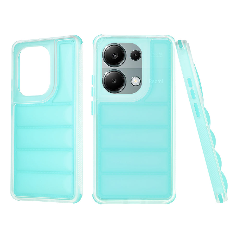 Custodia per Xiaomi Redmi Note 13 Pro 4G / Poco M6 Pro 4G, Techsuit, Wave Shield, Turchese
