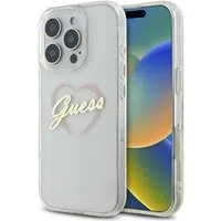 Custodia per Apple iPhone 16 Pro, Guess, IML Heart, Trasparente — 3