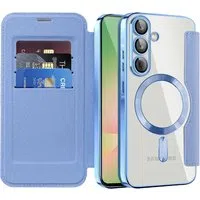 Custodia MagSafe per Samsung Galaxy A56 A566, Techsuit, SmartMag Book, Blu — 3