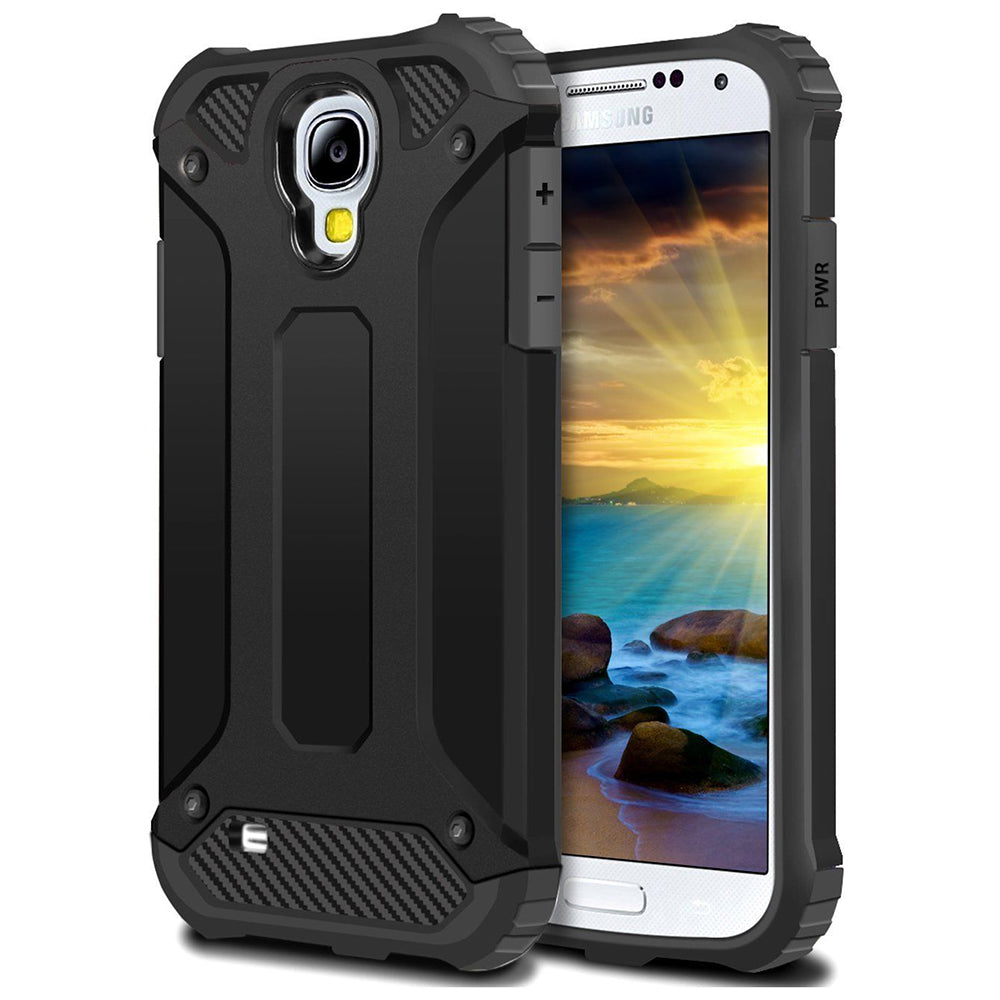 Techsuit Custodia per Samsung I9500 Galaxy S4, Techsuit, Hybrid Armor, Nera