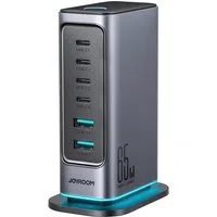 Caricabatterie Stazione Joyroom JR-TCM02, 65W, 3.25A, 2 x USB-A - 4 x USB-C, Grigio — 3