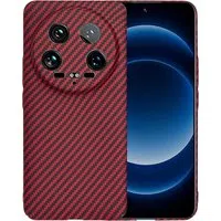 Custodia per Xiaomi 14 Ultra, Techsuit, Carbonite FiberShell, Rossa — 3