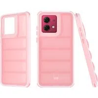 Custodia per Motorola Moto G84, Techsuit, Wave Shield, Rosa — 3