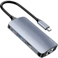 Hub USB-C Yesido HB15, 6in1, Grigio — 3