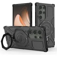 Custodia per Samsung Galaxy S24 Ultra S928, Techsuit, Carbon Shield Pro, Nera — 3