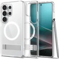 Custodia MagSafe per Samsung Galaxy S26 Ultra S948, Spigen, Ultra Hybrid S, Trasparente Bianca ACS11032 — 3