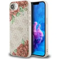 Custodia MagSafe per Apple iPhone 17e / 16e, Guess, 4G Flowers Print, Rosa — 3