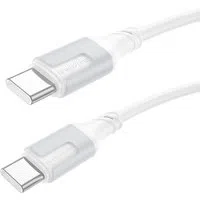 Cavo dati e ricarica USB-C - USB-C Borofone BX101 Creator, 60W, 1m, bianco — 3