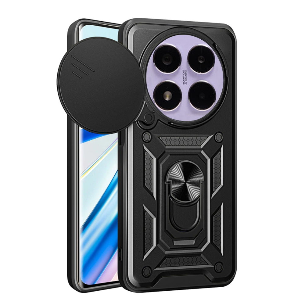 Custodia per Xiaomi Poco X7 / Note 14 Pro 5G, Techsuit, CamShield, Nera