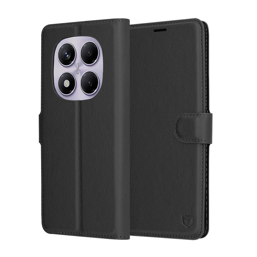 Custodia per Xiaomi Redmi Note 14 Pro 4G, Techsuit, Leather Folio, Nera