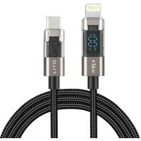 Cavo Dati e Ricarica USB-C - Lightning Lito LD09CL Display, 36W, 1.2m, Nero — 3