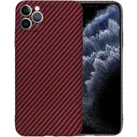 Custodia per Apple iPhone 11 Pro Max, Techsuit, Carbonite FiberShell, Rossa — 3