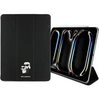 Custodia per Apple iPad Pro 13 (2024), Karl Lagerfeld, Saffiano Karl & Choupette, Nera. — 3