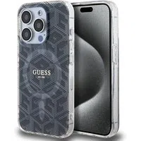 Custodia MagSafe per Apple iPhone 15 Pro, Guess, IML Gcube, Nera — 3