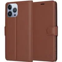 Custodia per Apple iPhone 13 Pro Max, Techsuit, Leather Folio, Marrone — 3