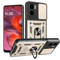 Custodia per Motorola Moto E15 / G05, Techsuit, CamShield, Dorata — 3