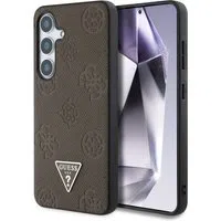 Custodia MagSafe per Samsung Galaxy S25 S931, Guess, Peony Grained Hot Stamp Triangle, Marrone — 3