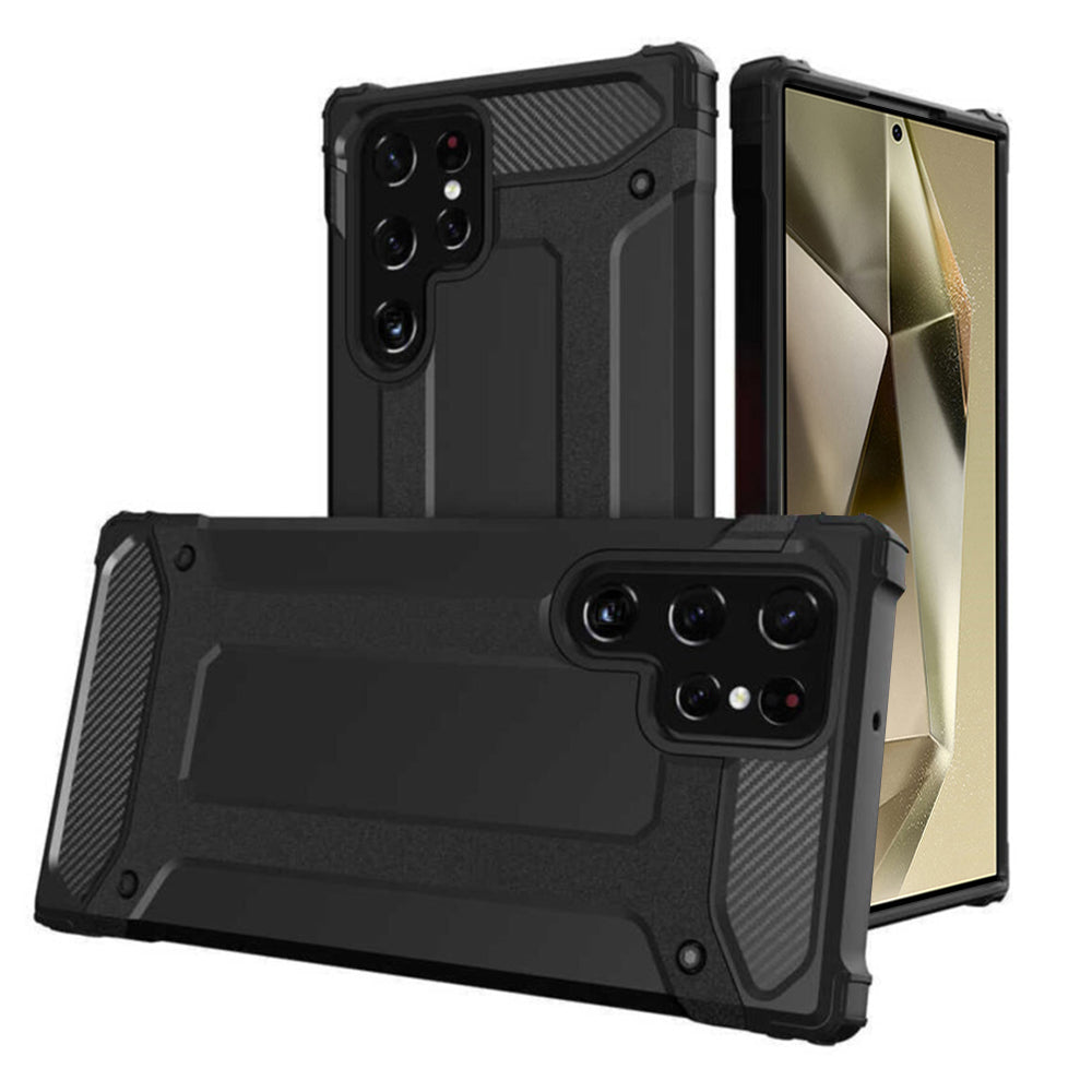 Techsuit Custodia per Samsung Galaxy S24 Ultra S928, Techsuit, Hybrid Armor, Nera